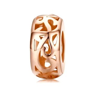 (imagine pentru) Pandora Style Rose Gold Spacer Charm - Breloc Spacer Aur Roz - SCC716-C
