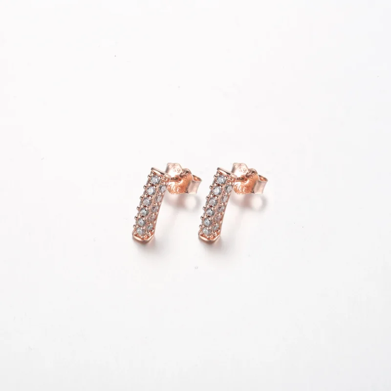 (imagine pentru) Cercei de tip Pandora Timeless Pavé, cu un singur rând de bare cu pietre - 26262 - Vizualizare 2