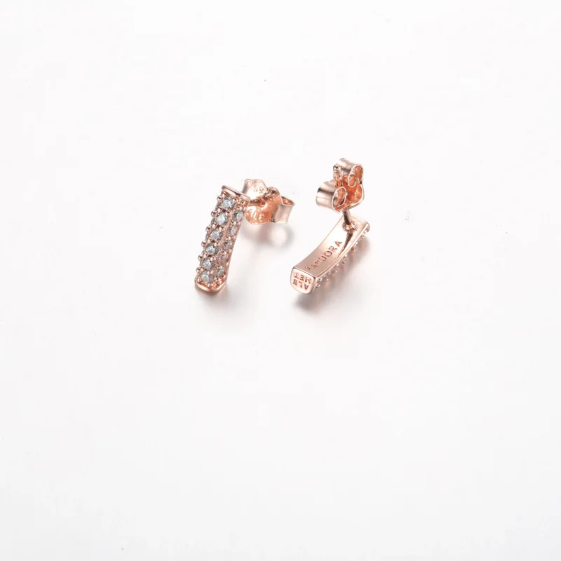 (imagine pentru) Cercei de tip Pandora Timeless Pavé, cu un singur rând de bare cu pietre - 26262 - Vizualizare 4