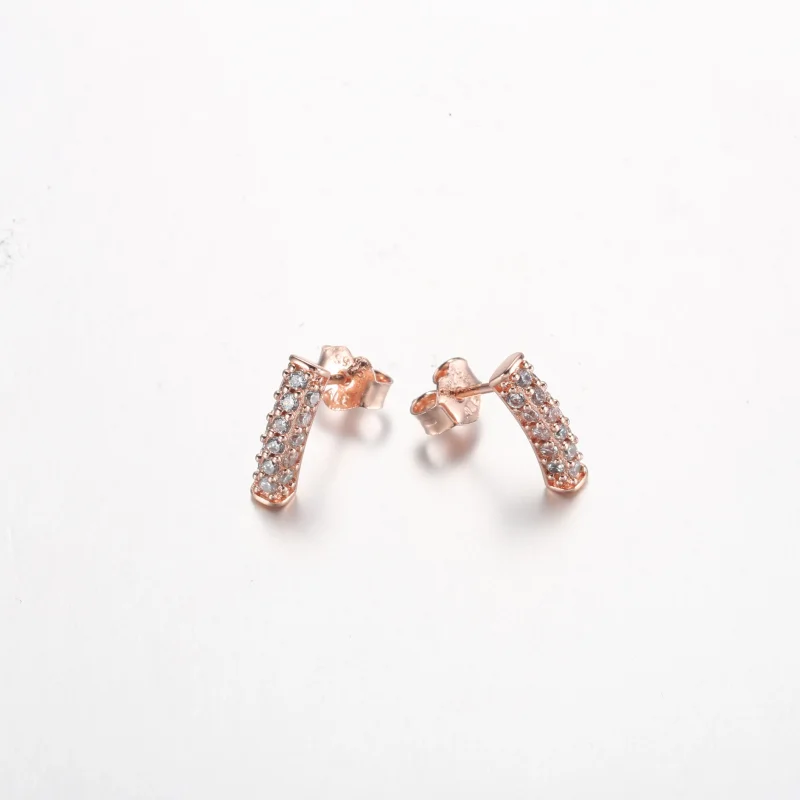 (imagine pentru) Cercei de tip Pandora Timeless Pavé, cu un singur rând de bare cu pietre - 26262 - Vizualizare 5