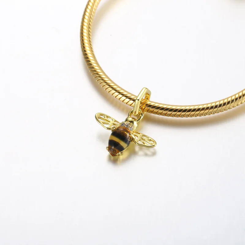 (imagine pentru) Charm Pandora Sparkling Bee Dangle - 762672C01 - Vizualizare 5
