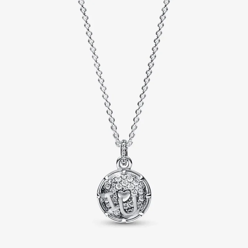 (imagine pentru) Colier pandantiv Pandora I love u din argint sterling - 392599C01