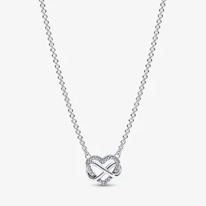 (imagine pentru) Colier Pandora Sparkling Infinity Heart - 392666C01-50