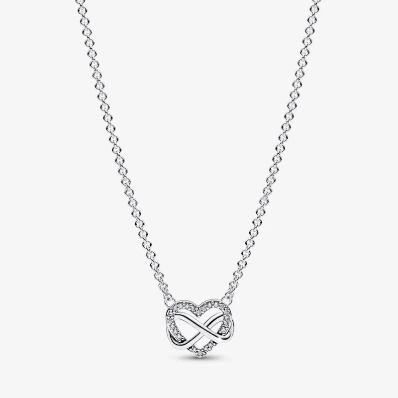 (imagine pentru) Colier Pandora Sparkling Infinity Heart - 392666C01-50