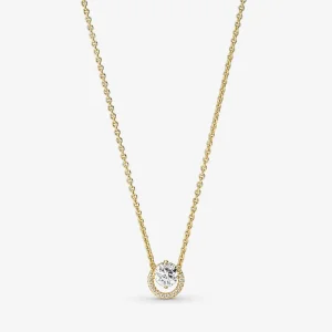 (imagine pentru) Colier Pandora Sparkling Round Halo Pendant Collier - 361174C01-45