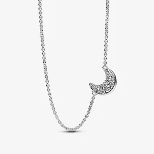 (imagine pentru) Colierul Pandora Moon din argint sterling cu zirconiu cubic transparent - 392785C01