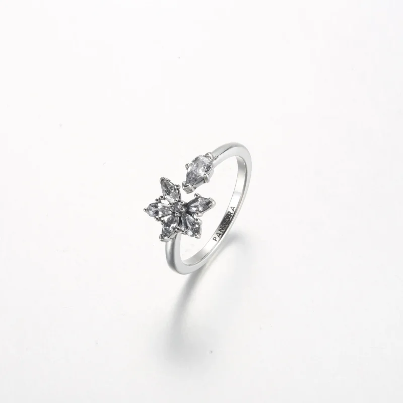 (imagine pentru) Inel deschis Pandora Sparkling Herbarium Cluster - 192611C01 - Vizualizare 2