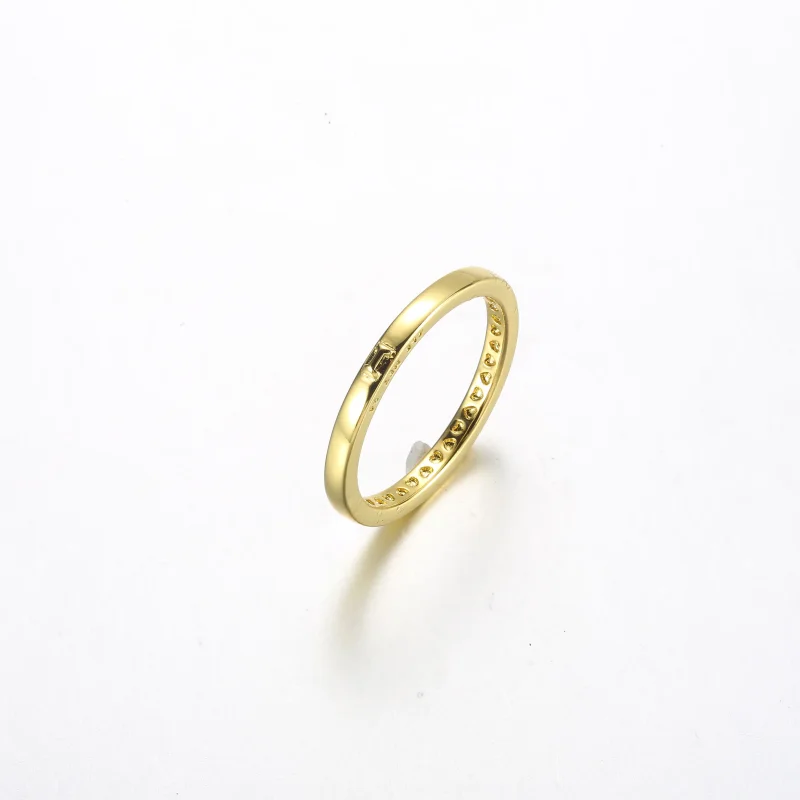 (imagine pentru) Inel Pandora cu mesaj de dragoste, placat cu aur de 14k - 162613C00 - Vizualizare 4