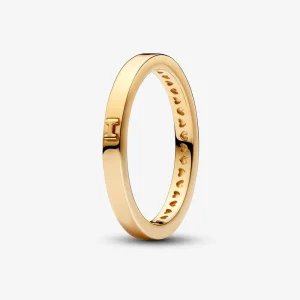 (imagine pentru) Inel Pandora cu mesaj de dragoste, placat cu aur de 14k - 162613C00