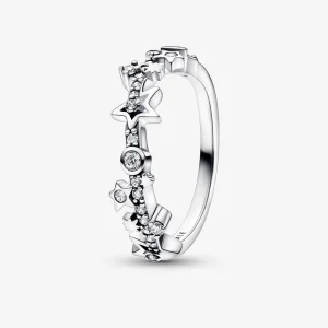 Inel Pandora Milky Way din argint sterling cu zirconiu cubic clar - 192586C01 (imagine pentru) Inel Pandora Milky Way din argint sterling cu zirconiu cubic clar - 192586C01