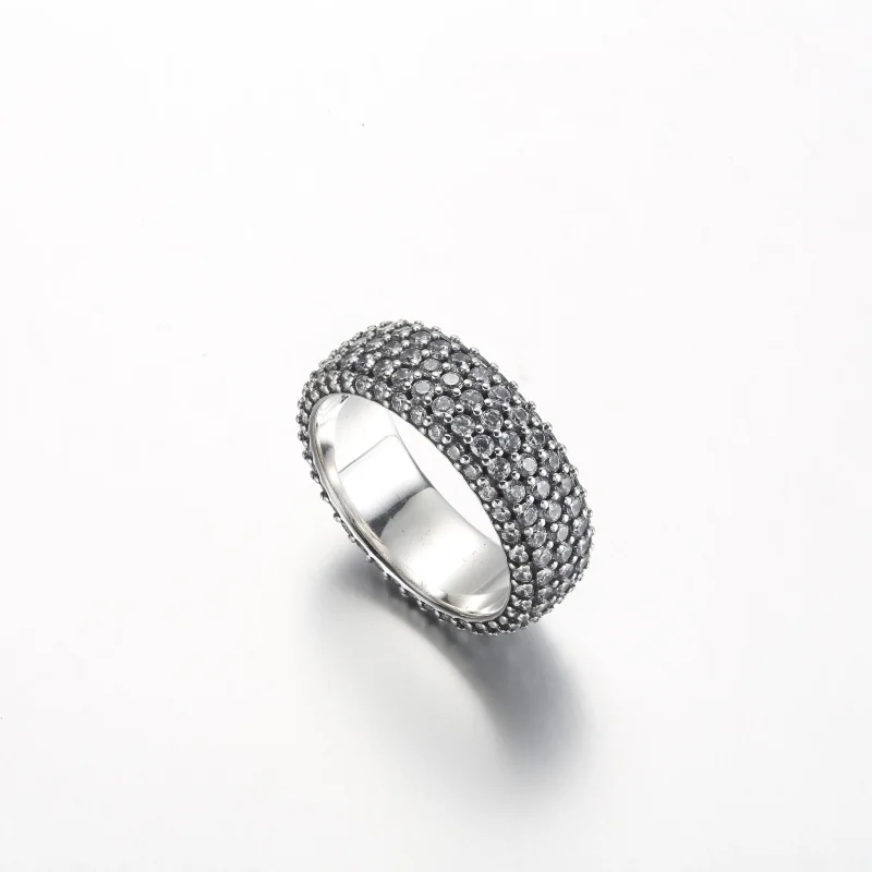 (imagine pentru) Inel Pandora Timeless cu trei rânduri de pavé - 192634C01 - Vizualizare 4
