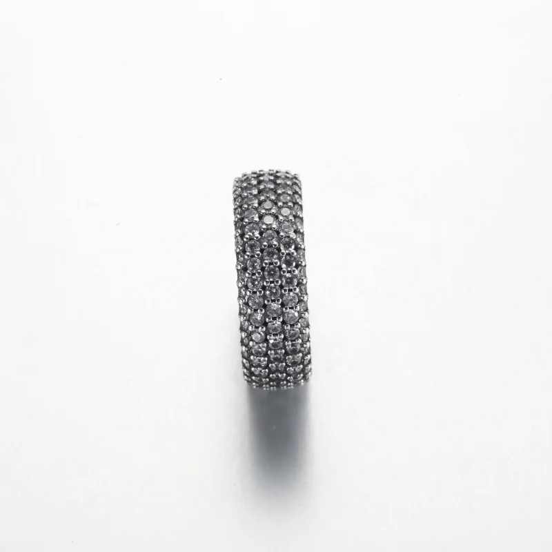 (imagine pentru) Inel Pandora Timeless cu trei rânduri de pavé - 192634C01 - Vizualizare 6