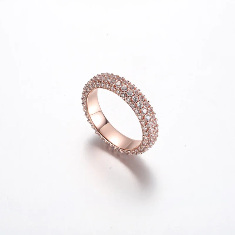 (imagine pentru) Inel Pandora Timeless Pavé cu două rânduri - 182629C01 - Vizualizare 4