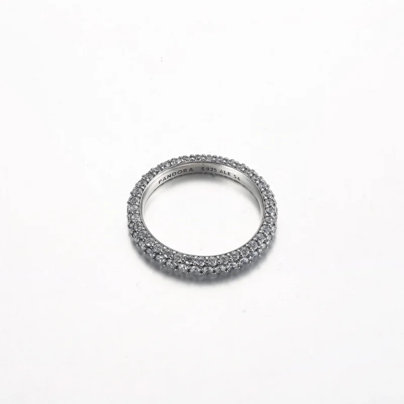 (imagine pentru) Inel Pandora Timeless Pavé cu un singur rând - 192627C01 - Vizualizare 3