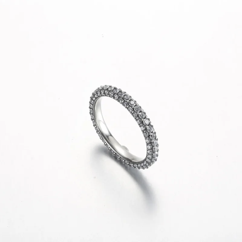 (imagine pentru) Inel Pandora Timeless Pavé cu un singur rând - 192627C01 - Vizualizare 4