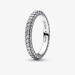 Inel Pandora Timeless Pavé cu un singur rând - 192627C01 (imagine pentru) Inel Pandora Timeless Pavé cu un singur rând - 192627C01