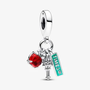 (imagine pentru) Pandora Argint Sterling Breloc cu Tres Triple New York City - 792718C01