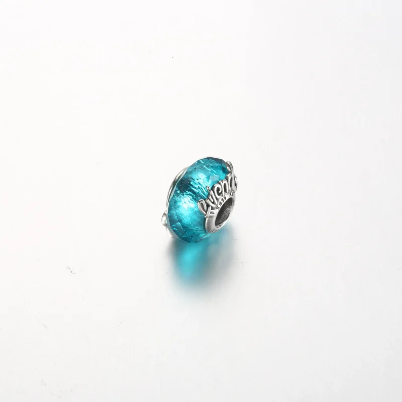 (imagine pentru) Pandora Breloc Prietenie cu Charm din Sticlă Murano Cu Fațete - 792762C01 - Vizualizare 2