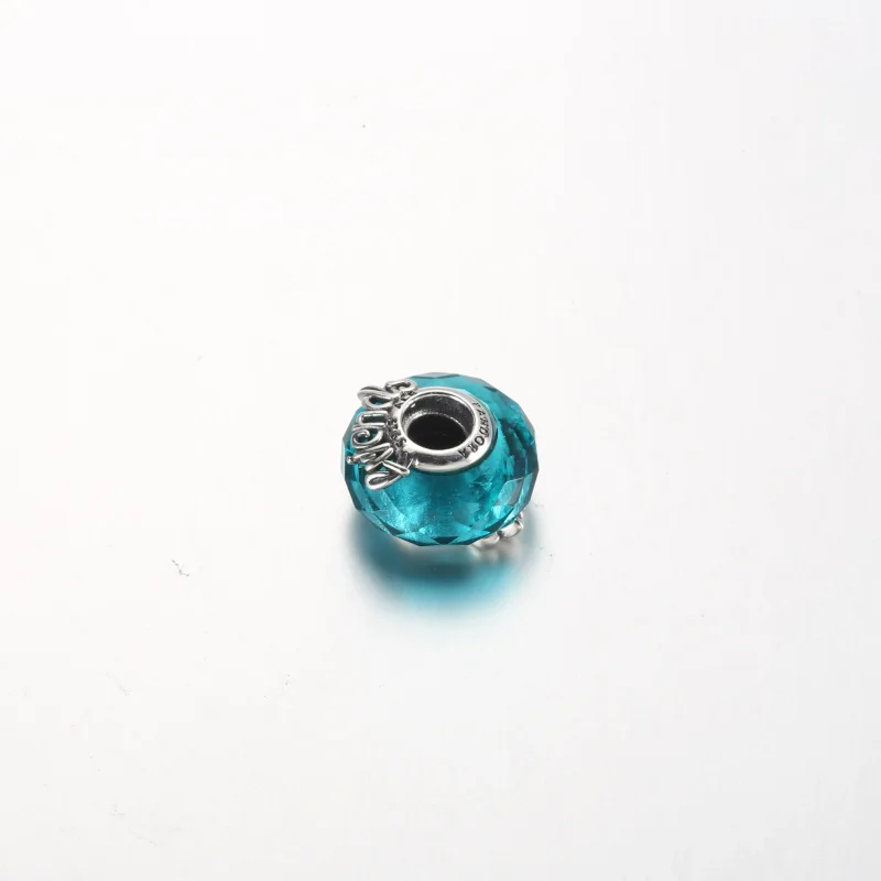 (imagine pentru) Pandora Breloc Prietenie cu Charm din Sticlă Murano Cu Fațete - 792762C01 - Vizualizare 3