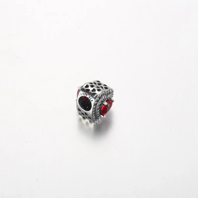 (imagine pentru) Pandora Charm inimioară strălucitoare nivelată - 799218C02 - Vizualizare 4