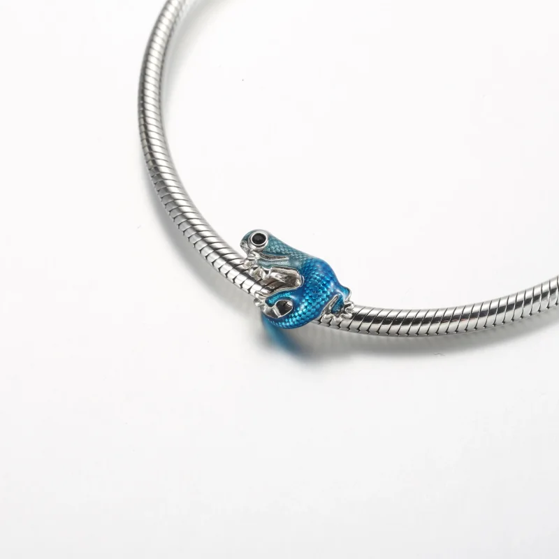 (imagine pentru) Pandora Charm Metalic Albastru cu Gecko - 792701C01 - Vizualizare 5
