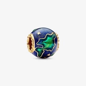 (imagine pentru) Pandora Earth 14k charm placat cu aur - 762431C01