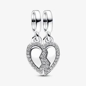 (imagine pentru) Pandora Friends Splittable Heart Dangle Charm - 792743C01