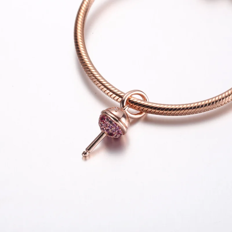 (imagine pentru) Pandora Lollipop pandantiv placat cu aur roz de 14k - 782598C01 - Vizualizare 4