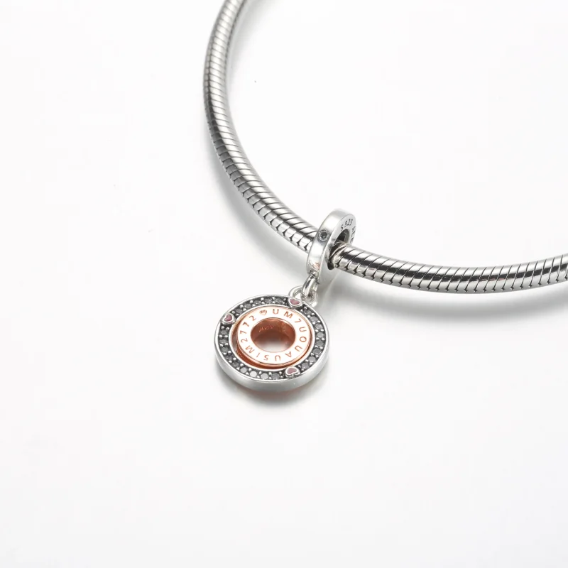 (imagine pentru) Pandora MSG rotativ din argint sterling și placat cu aur roz de 14k - 782640C01 - Vizualizare 4