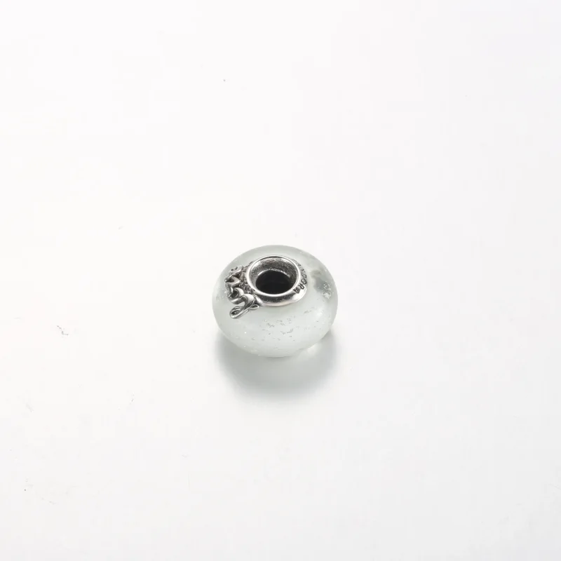 (imagine pentru) Pandora Murano Glass Mum & Love Charm Glittery White - 792655C00 - Vizualizare 3