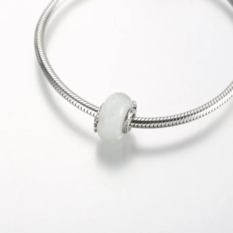 (imagine pentru) Pandora Murano Glass Mum & Love Charm Glittery White - 792655C00 - Vizualizare 4