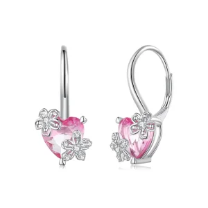 (imagine pentru) Bijuterii în stil Pandora: Cercei tip inel Sakura - BSE866