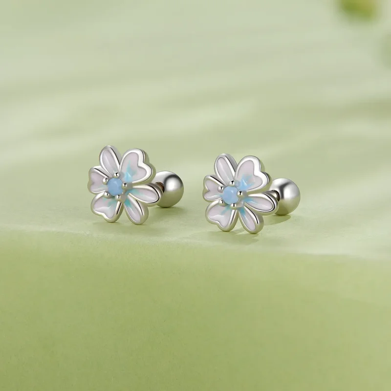 (imagine pentru) Bijuterii Pandora în stil floral - Cercei cu șurub SCE1572 - Vizualizare 2