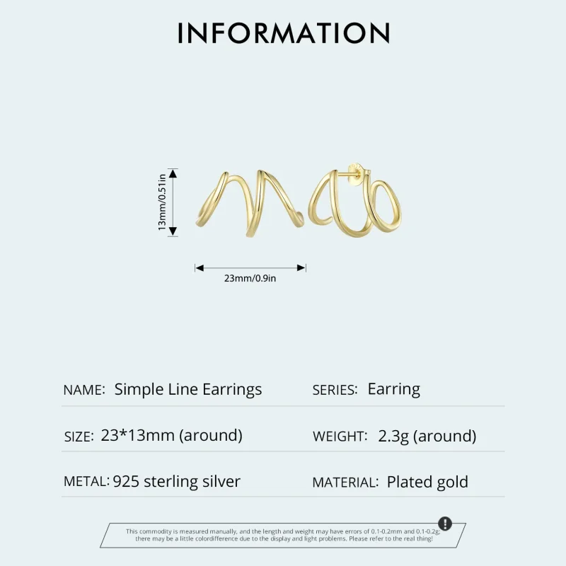 (imagine pentru) Bijuterii Pandora Style Simple Lines Stud Earrings - SCE986-B - Vizualizare 5