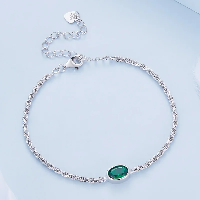(imagine pentru) Brățară Chopard cu zirconiu verde de lux ușor în stilul Pandora - BSB116 - Vizualizare 3