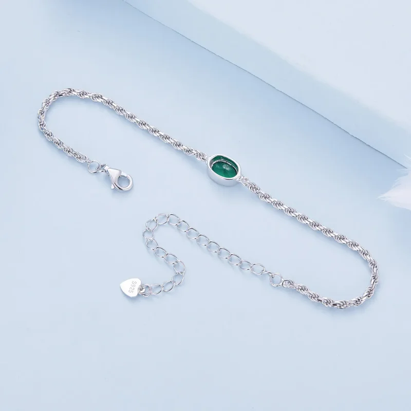 (imagine pentru) Brățară Chopard cu zirconiu verde de lux ușor în stilul Pandora - BSB116 - Vizualizare 4