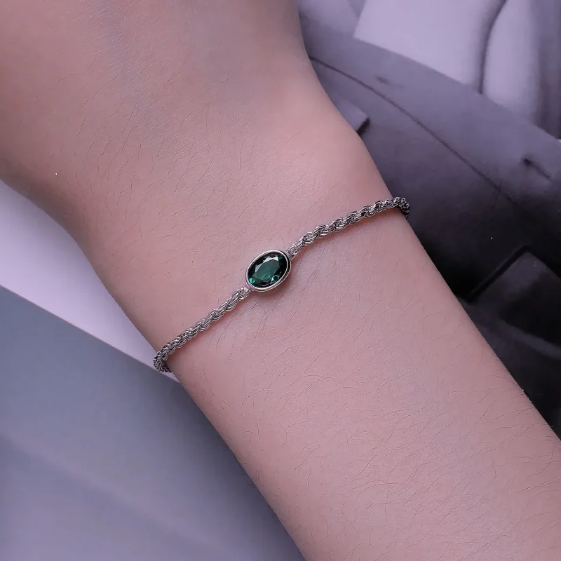 (imagine pentru) Brățară Chopard cu zirconiu verde de lux ușor în stilul Pandora - BSB116 - Vizualizare 5