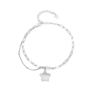 (imagine pentru) Brățară cu lanț în stil Pandora, model stea strălucitoare - BSB137