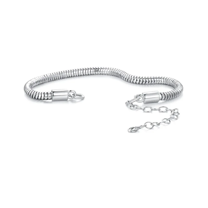 (imagine pentru) Brățară cu lanț stil Pandora, din lanț de os de șarpe - BSB150