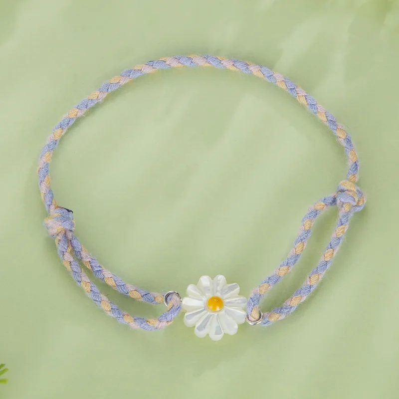 (imagine pentru) Brățară cu șnur în stil Pandora cu model de margaretă - SCB250 - Vizualizare 3