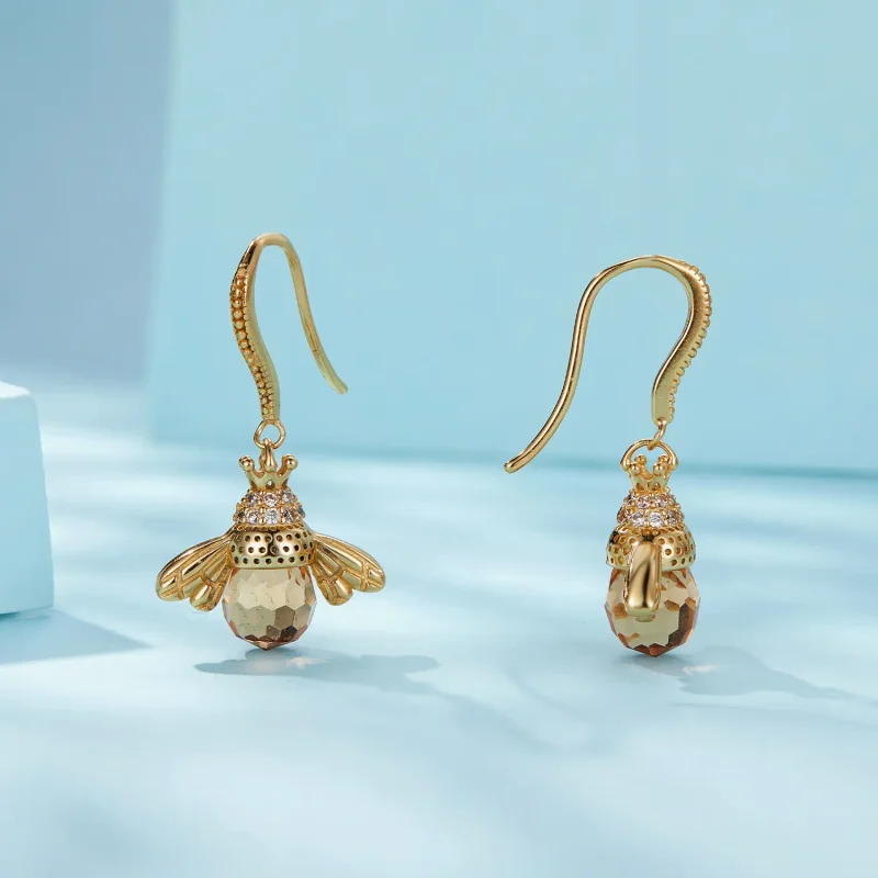(imagine pentru) Cercei Balanți Stil Pandora Golden Little Bee - SCE149-B - Vizualizare 3