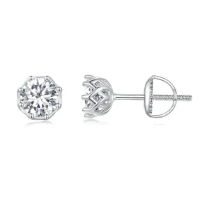 (imagine pentru) Cercei cu știfturi Moissanite în stil Pandora (două certificate) - MSE016-S