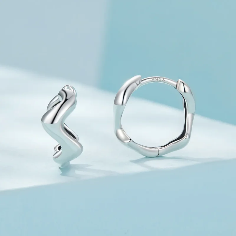 (imagine pentru) Cercei în stil Pandora cu model de val - SCE1624 - Vizualizare 2