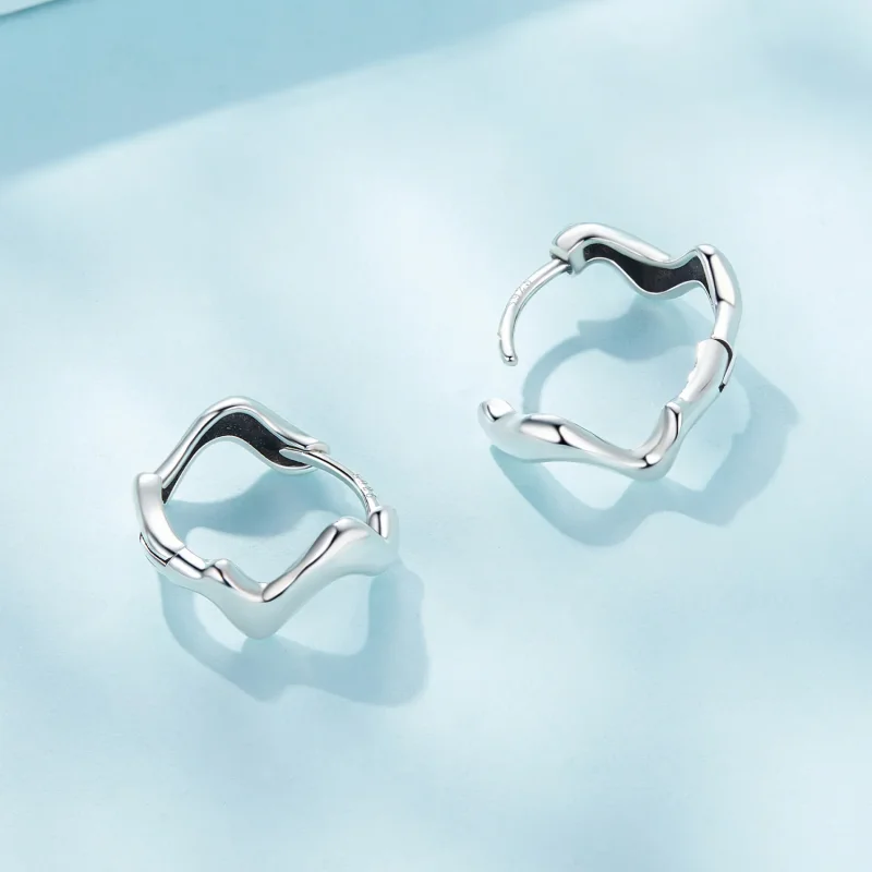 (imagine pentru) Cercei în stil Pandora cu model de val - SCE1624 - Vizualizare 3