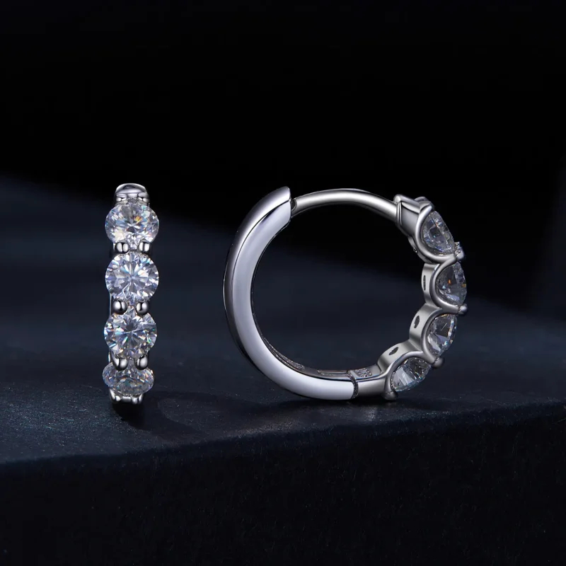 (imagine pentru) Cercei pandora stil cu Moissanite - MSE030 - Vizualizare 2