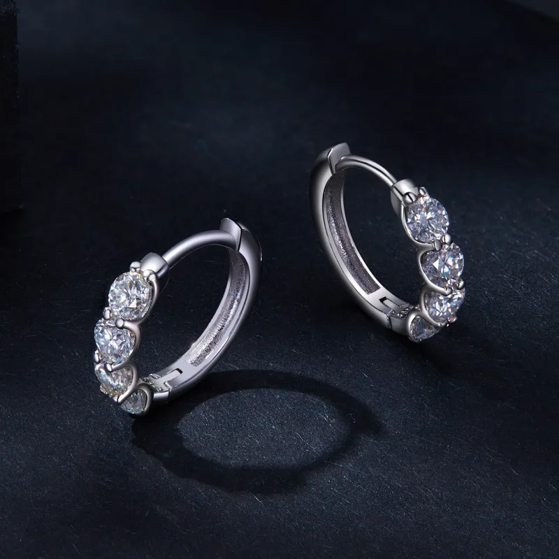 (imagine pentru) Cercei pandora stil cu Moissanite - MSE030 - Vizualizare 3
