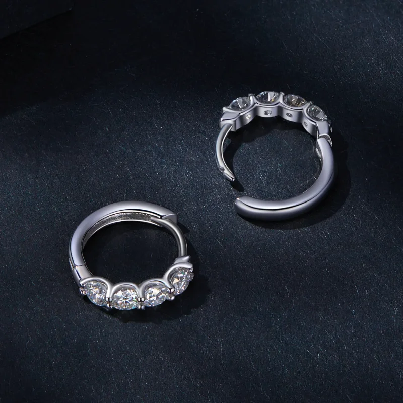 (imagine pentru) Cercei pandora stil cu Moissanite - MSE030 - Vizualizare 4