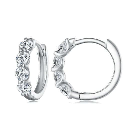 (imagine pentru) Cercei pandora stil cu Moissanite - MSE030
