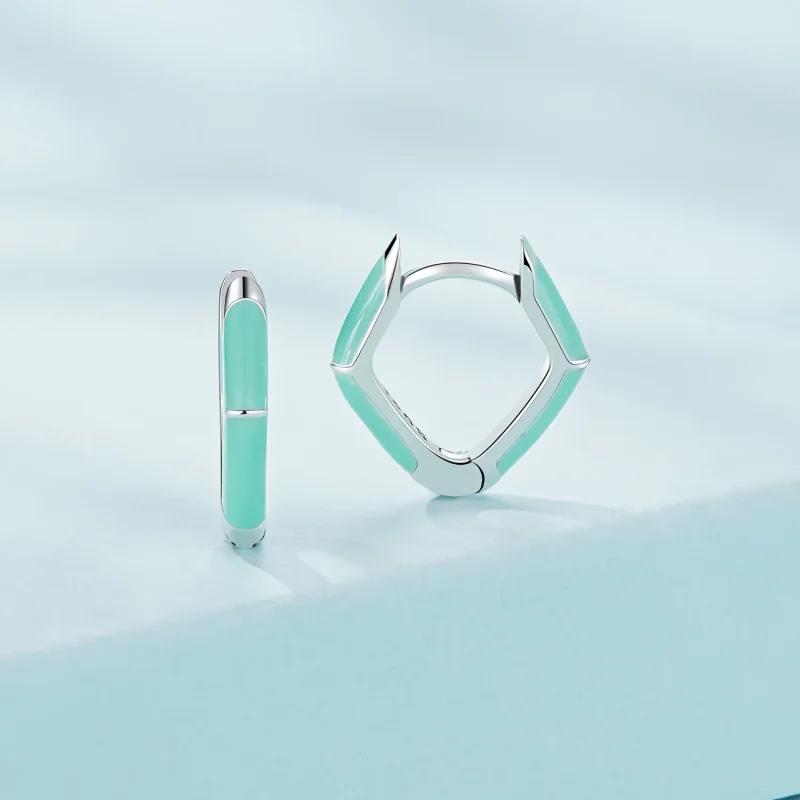 (imagine pentru) Cercei Pandora stil diamant albastru - SCE1569-GN - Vizualizare 2