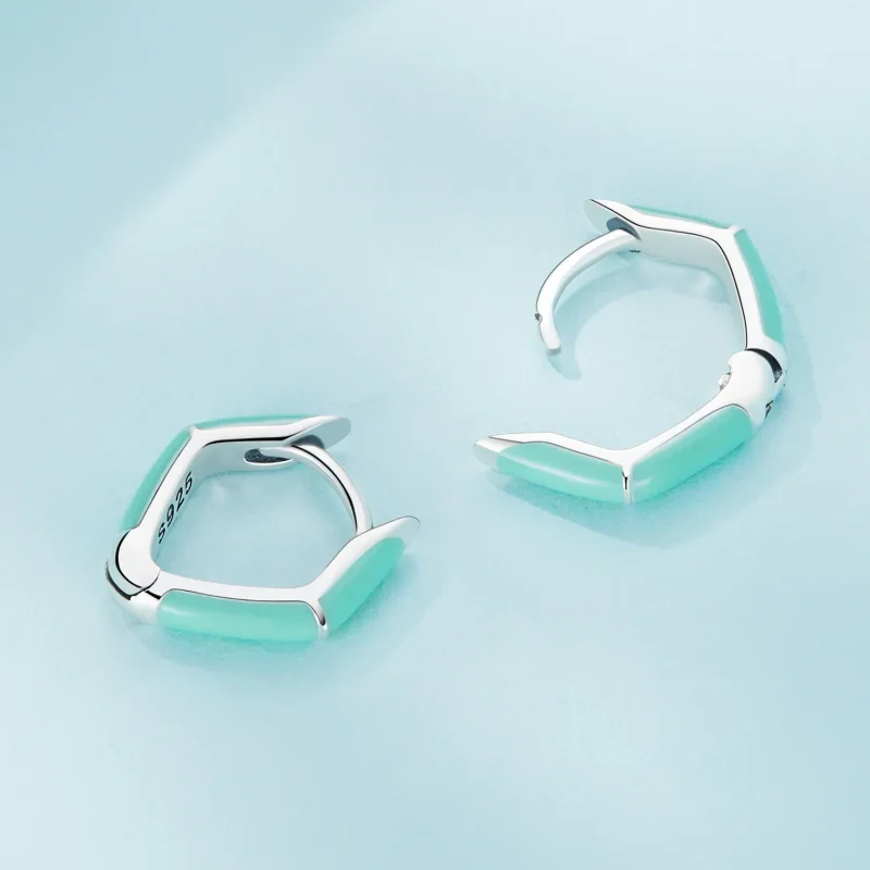 (imagine pentru) Cercei Pandora stil diamant albastru - SCE1569-GN - Vizualizare 4